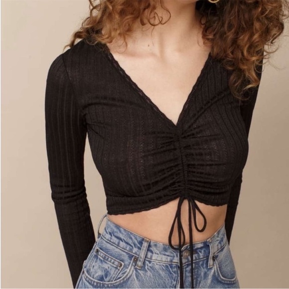 Reformation Pointelle Crop Top - Picture 2 of 5